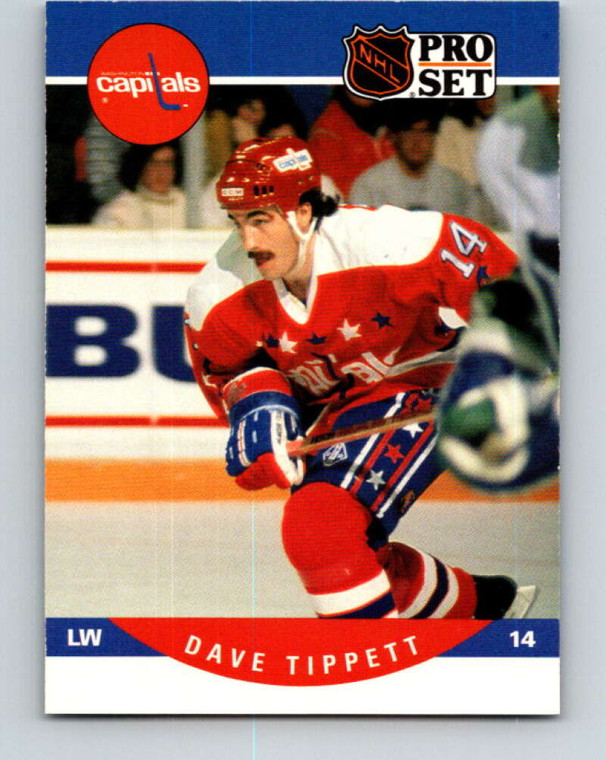 1990-91 Pro Set #555 Dave Tippett NM-MT  Washington Capitals 