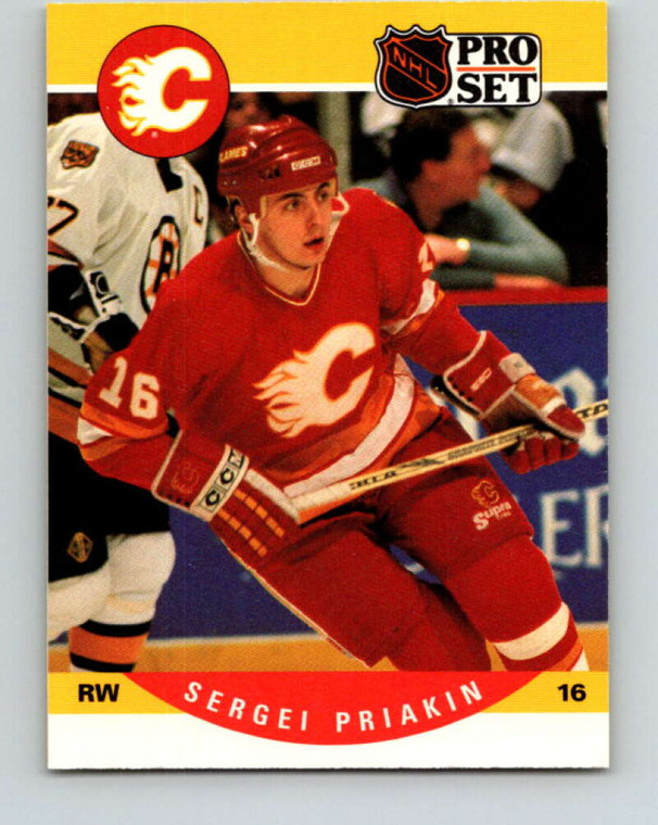 1990-91 Pro Set #594 Sergei Priakin NM-MT  Calgary Flames 
