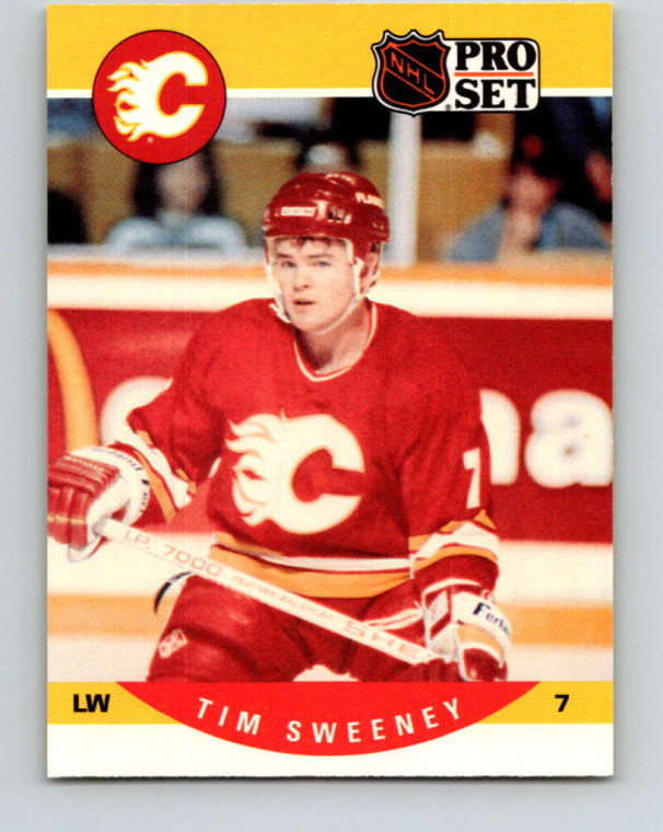 1990-91 Pro Set #597 Tim Sweeney NM-MT  Calgary Flames 