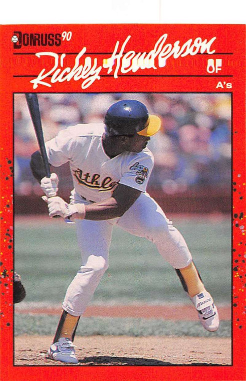 1990 Donruss #304 Rickey Henderson NM-MT Oakland Athletics 