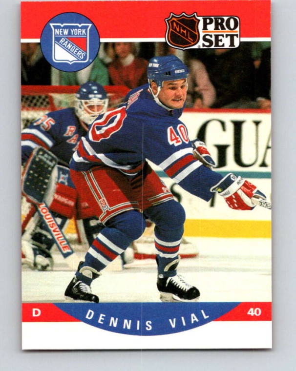1990-91 Pro Set #628 Dennis Vial NM-MT  New York Rangers 
