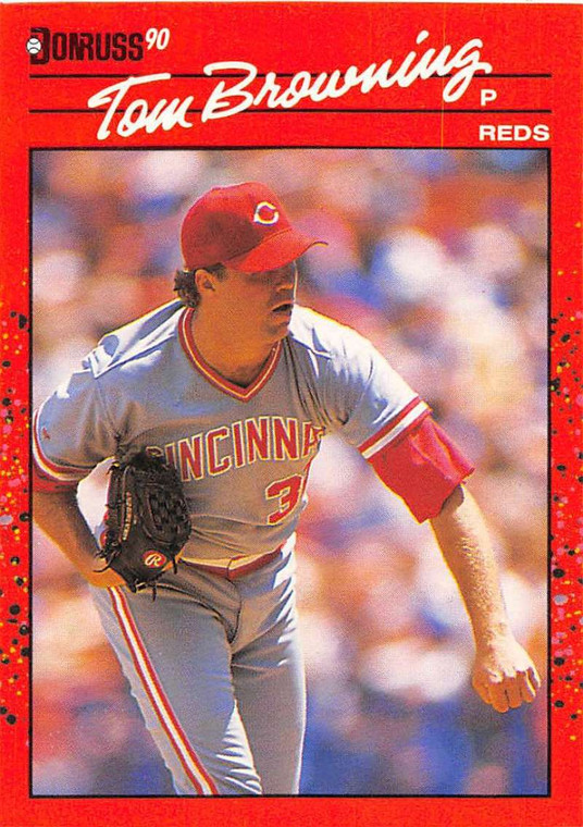 1990 Donruss #308 Tom Browning NM-MT Cincinnati Reds 