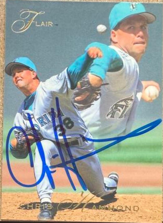 Chris Hammond Autographed 1993 Flair #51 Florida Marlins Card