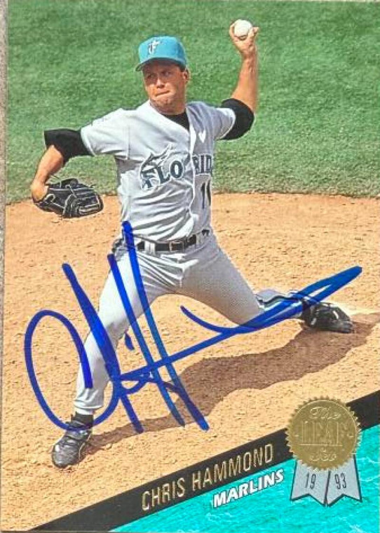 Chris Hammond Autographed 1993 Leaf #475 Florida Marlins Card