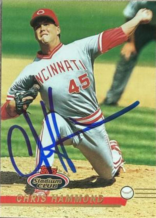 Chris Hammond Autographed 1993 Stadium Club #209 Cincinnati Reds Card