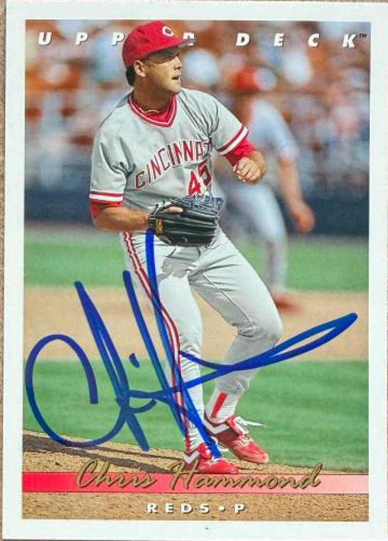 Chris Hammond Autographed 1993 Upper Deck #216 Cincinnati Reds Card