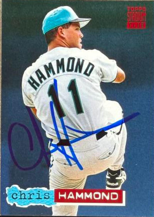Chris Hammond Autographed 1994 Stadium Club #367 Florida Marlins Card