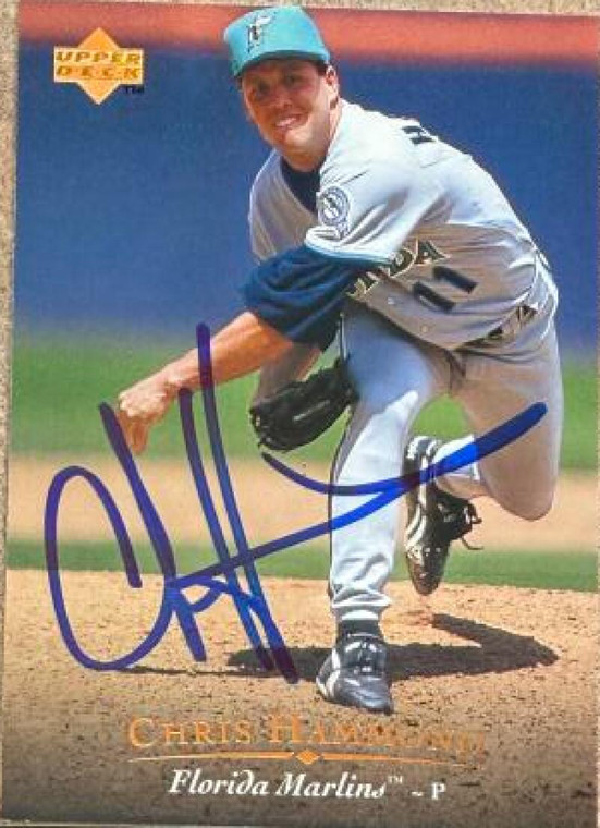 Chris Hammond Autographed 1995 Upper Deck #354 Florida Marlins Card