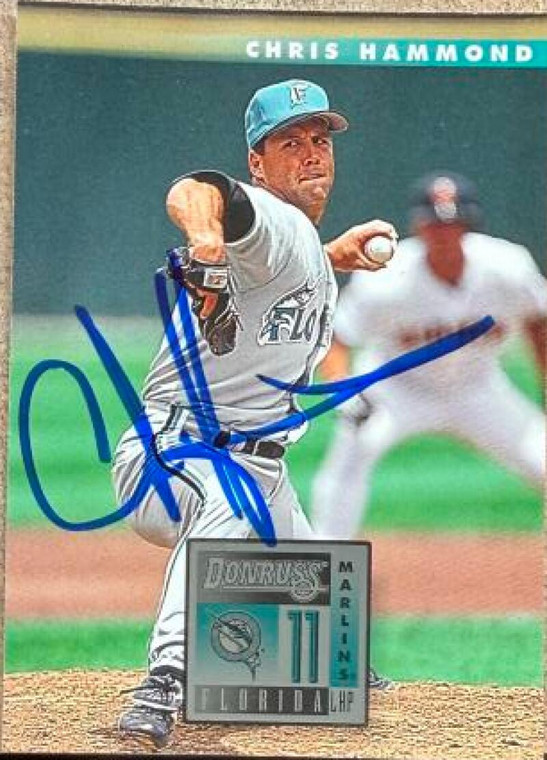 Chris Hammond Autographed 1996 Donruss #98 Florida Marlins Card