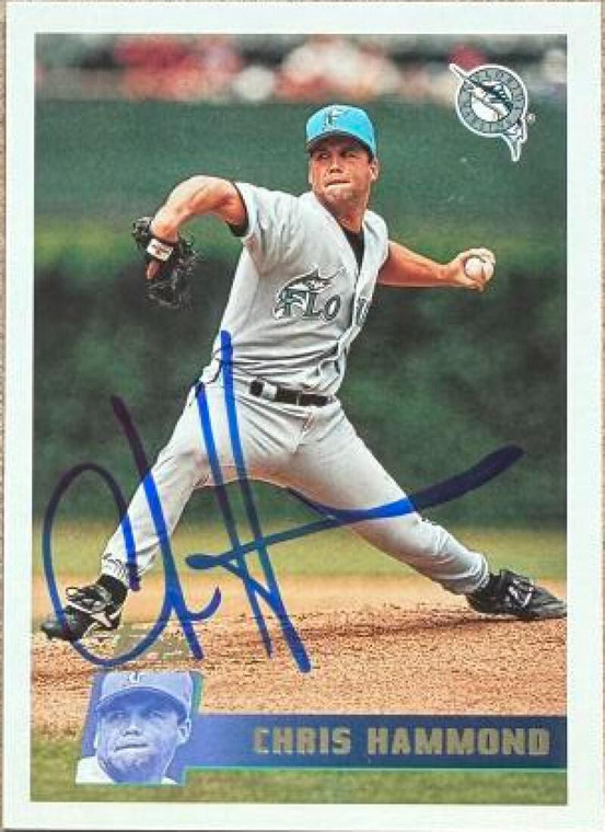 Chris Hammond Autographed 1996 Topps #374 Florida Marlins Card