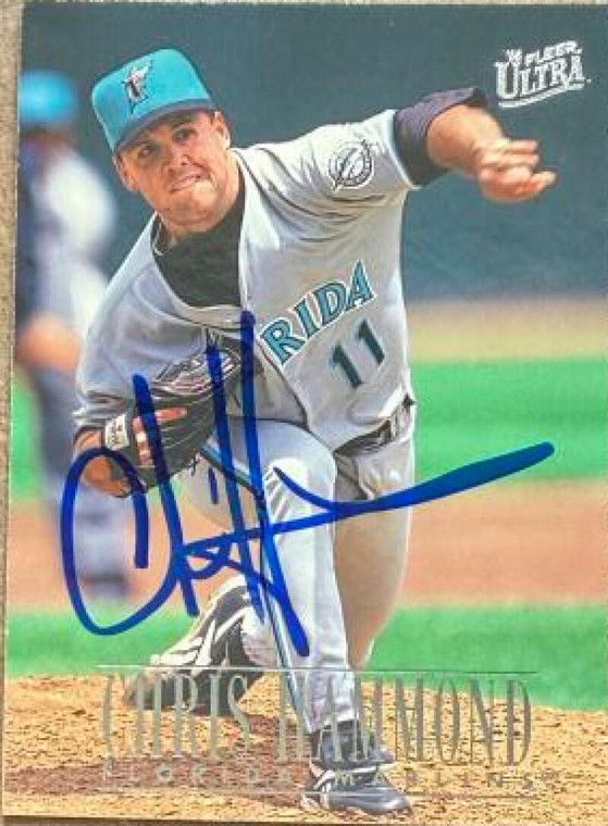 Chris Hammond Autographed 1996 Fleer Ultra #200 Florida Marlins Card