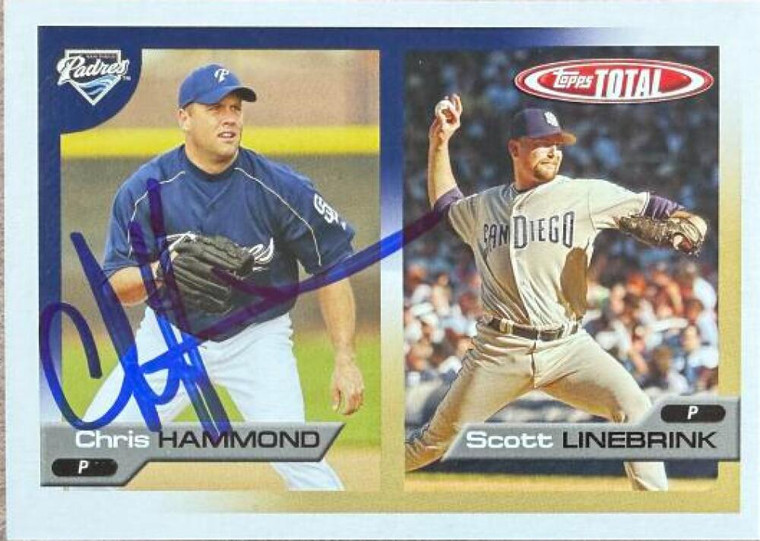 Chris Hammond Autographed 2005 Topps Total #594 San Diego Padres Card