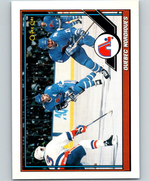 1991-92 O-Pee-Chee #96 Nordiques Team NM-MT  