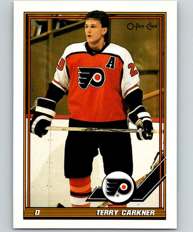 1991-92 O-Pee-Chee #291 Terry Carkner NM-MT  Philadelphia Flyers 