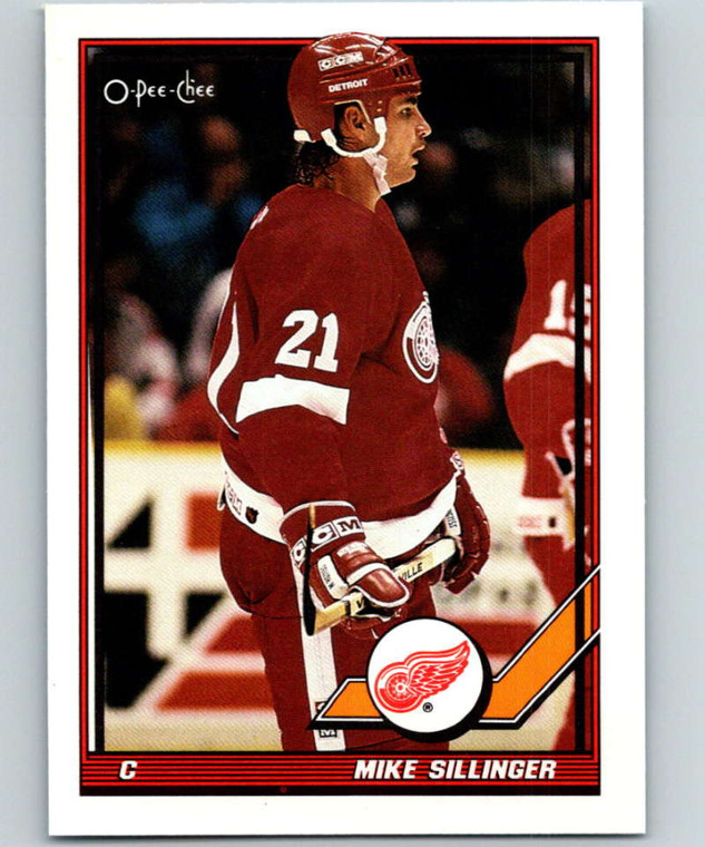 1991-92 O-Pee-Chee #337 Mike Sillinger NM-MT  Detroit Red Wings 