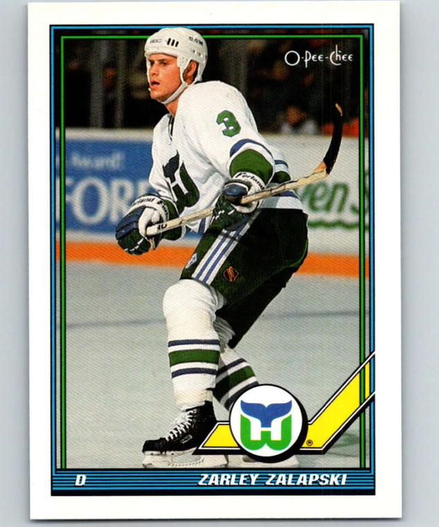1991-92 O-Pee-Chee #344 Zarley Zalapski NM-MT  Hartford Whalers 