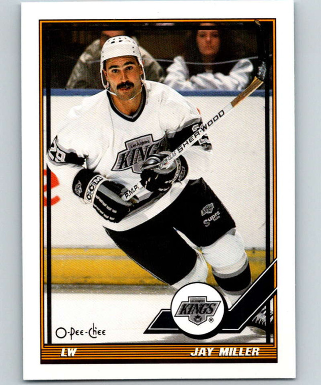 1991-92 O-Pee-Chee #467 Jay Miller NM-MT  Los Angeles Kings 