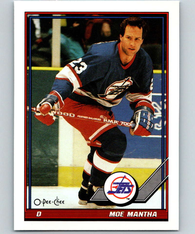 1991-92 O-Pee-Chee #477 Moe Mantha NM-MT  Winnipeg Jets 