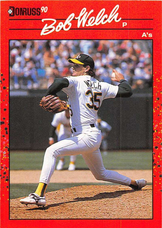 1990 Donruss #332 Bob Welch NM-MT Oakland Athletics 