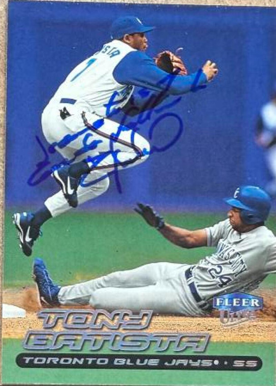 Tony Batista Autographed 2000 Fleer Ultra #194 Toronto Blue Jays Card