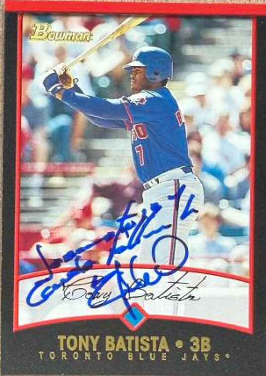 Tony Batista Autographed 2001 Bowman #52 Toronto Blue Jays Card