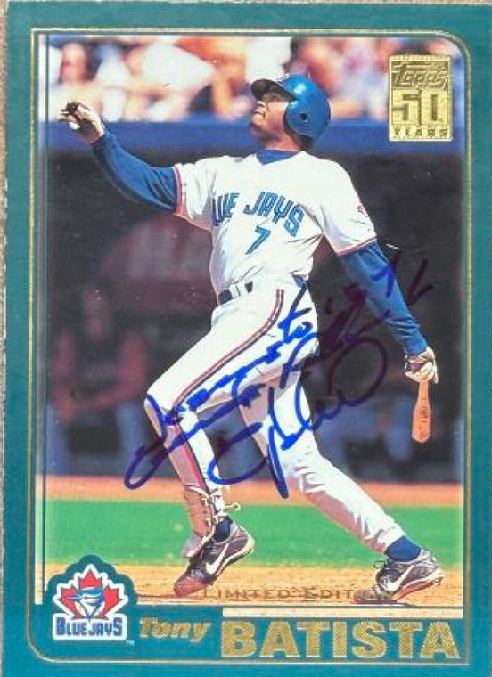 Tony Batista Autographed 2001 Topps - Limited #457 PR3905 Toronto Blue Jays Card
