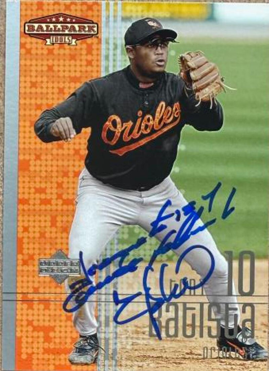 Tony Batista Autographed 2002 Upper Deck Ballpark Idols #42 Baltimore Orioles Card
