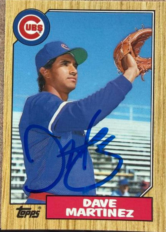 Dave Martinez Autographed 1987 Topps Traded #73T Chicago Cubs RC 