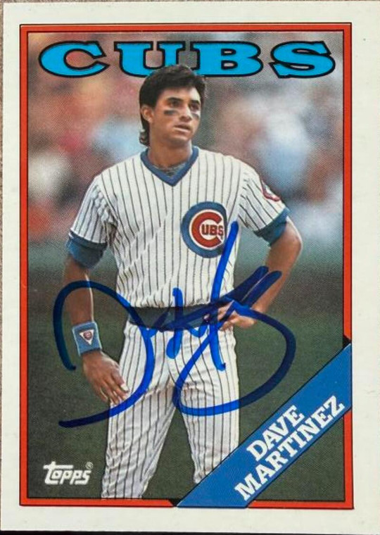 Dave Martinez Autographed 1988 Topps Tiffany #439 Chicago Cubs Card