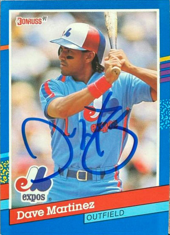 Dave Martinez Autographed 1991 Donruss #237 Montreal Expos Card