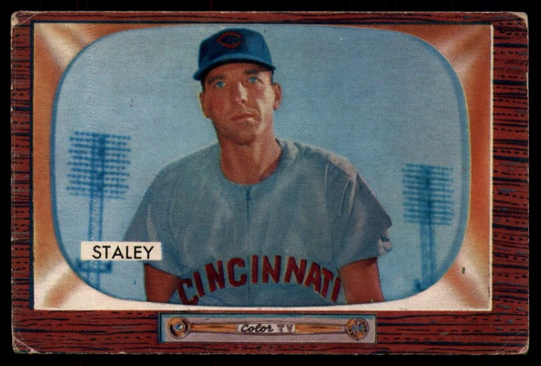 1955 Bowman #155 Jerry Staley VG  Cincinnati Reds 