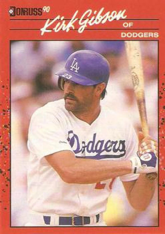 SOLD 14204 1990 Donruss #368b Kirk Gibson COR NM-MT Los Angeles Dodgers 