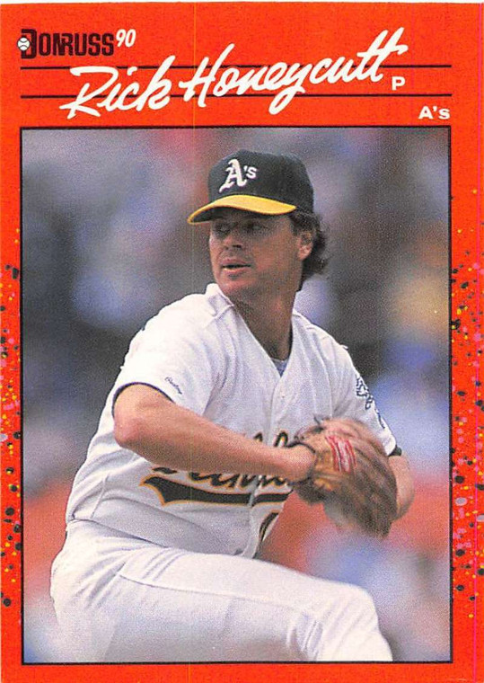 1990 Donruss #386 Rick Honeycutt NM-MT Oakland Athletics 