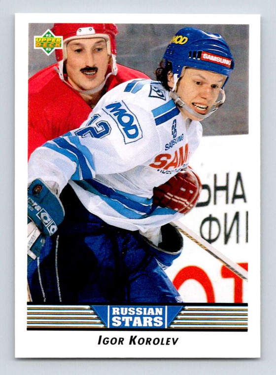 1992-93 Upper Deck #338 Igor Korolev RS NM-MT  RC Rookie St. Louis Blues 