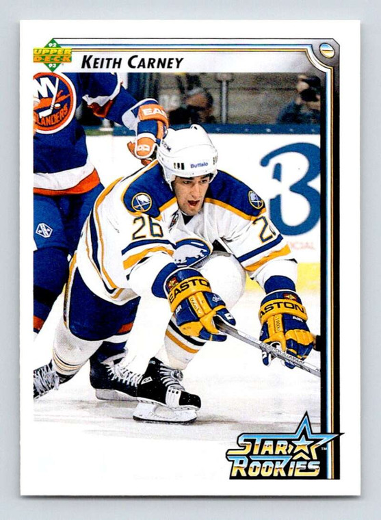 1992-93 Upper Deck #402 Keith Carney SR NM-MT  RC Rookie Buffalo Sabres 