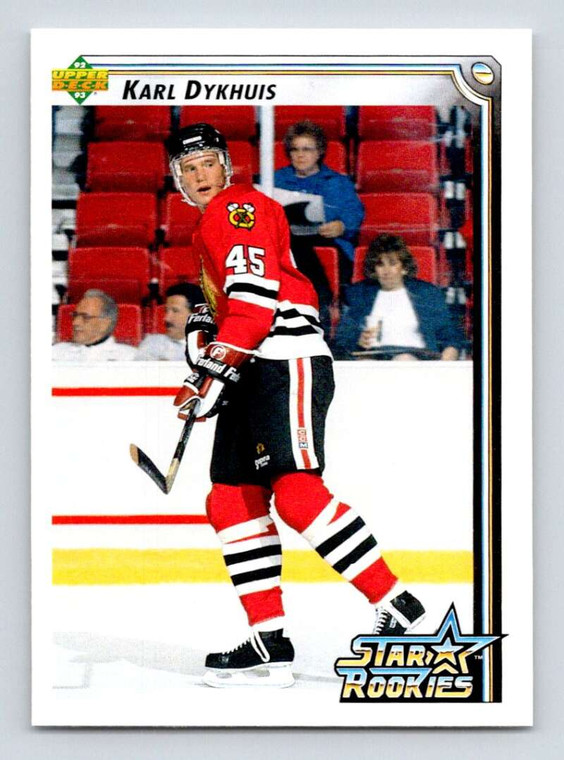 1992-93 Upper Deck #404 Karl Dykhuis SR NM-MT  RC Rookie Chicago Blackhawks 