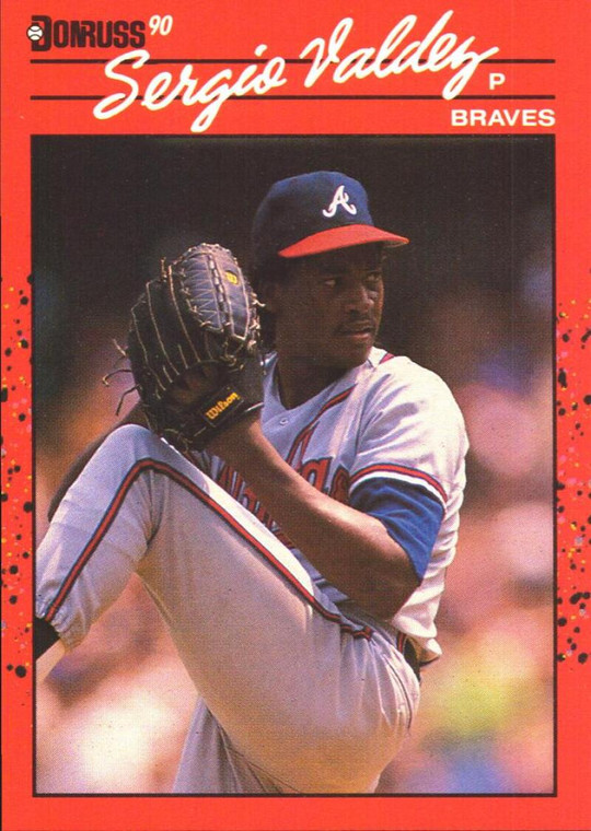 1990 Donruss #405b Sergio Valdez COR NM-MT RC Rookie Atlanta Braves 