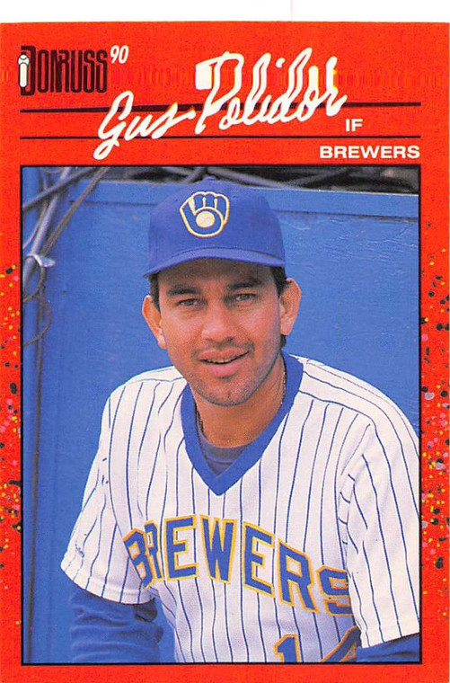 1990 Donruss #412 Gus Polidor NM-MT Milwaukee Brewers 