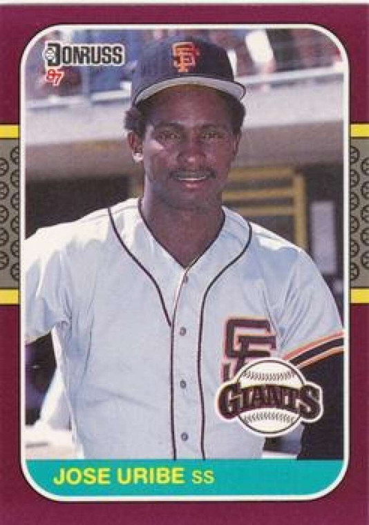 1987 Donruss Opening Day #99 Jose Uribe UER: DOB Should Be 1959 NM-MT  San Francisco Giants 