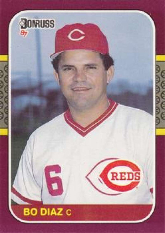 1987 Donruss Opening Day #190 Bo Diaz NM-MT  Cincinnati Reds 
