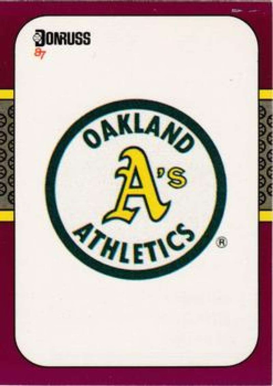 1987 Donruss Opening Day #251 A's Logo NM-MT  Oakland Athletics 