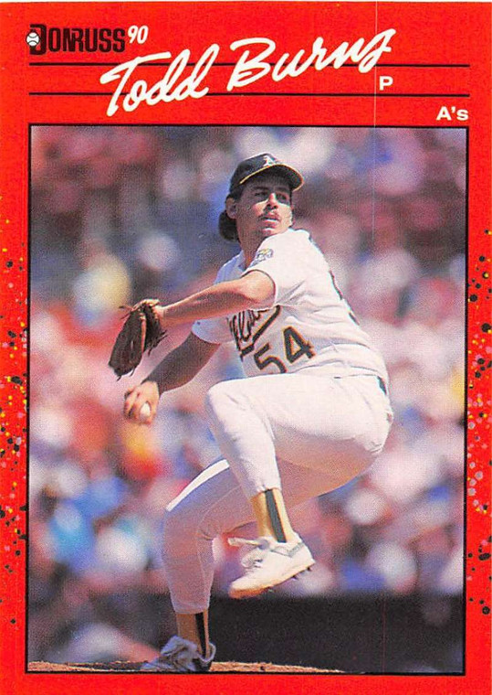 1990 Donruss #446 Todd Burns NM-MT Oakland Athletics 