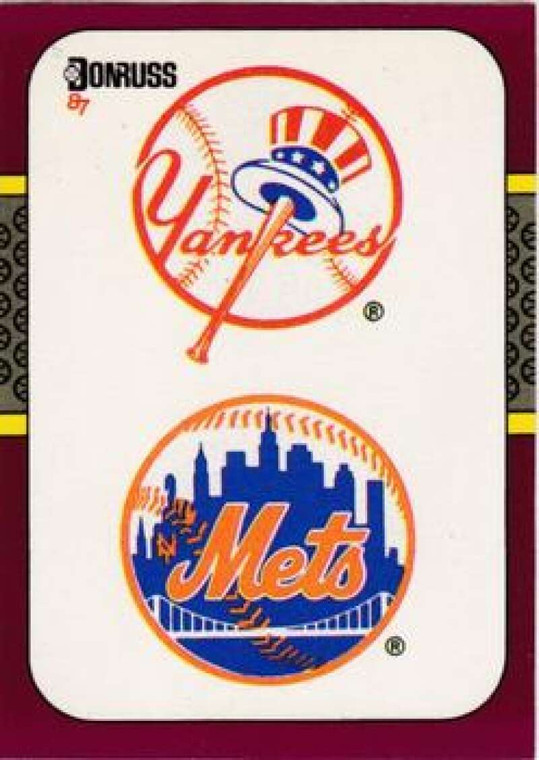 1987 Donruss Opening Day #272 New York Logos NM-MT  New York Yankees/New York Mets 