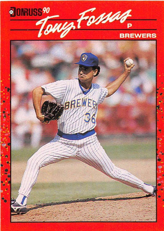 1990 Donruss #457 Tony Fossas NM-MT RC Rookie Milwaukee Brewers 
