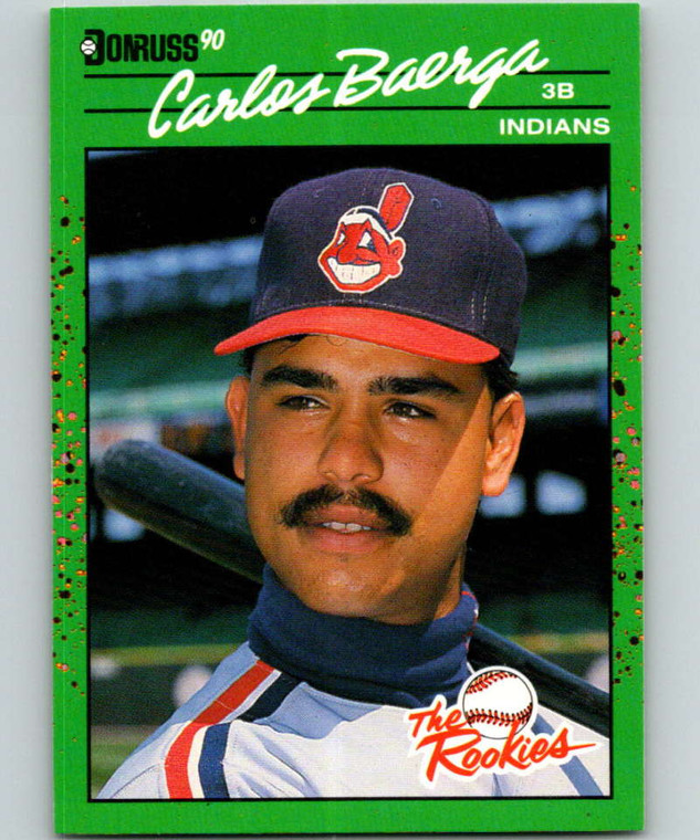 1990 Donruss Rookies #19 Carlos Baerga VG RC Rookie Cleveland Indians 