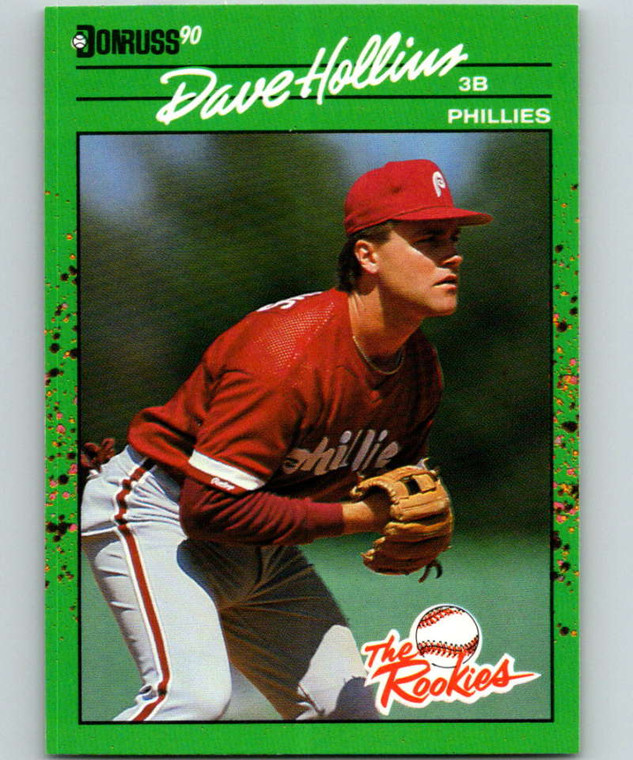 1990 Donruss Rookies #47 Dave Hollins VG RC Rookie Philadelphia Phillies 