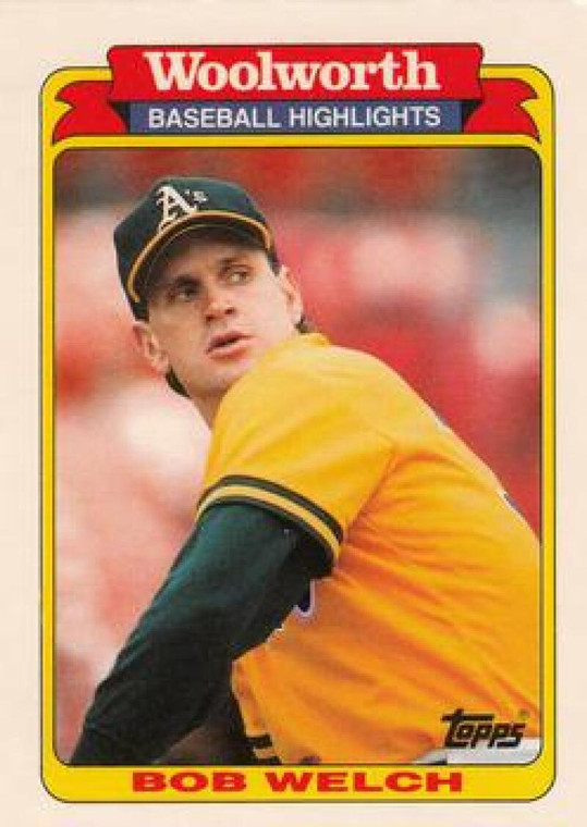 1991 Topps Woolworth #4 Bob Welch NM-MT  Oakland Athletics 