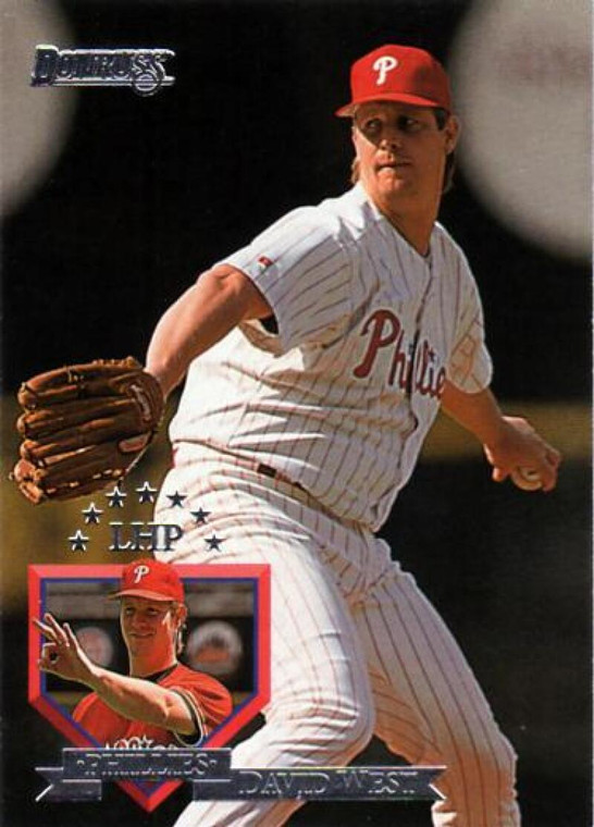 1995 Donruss #348 David West VG Philadelphia Phillies 