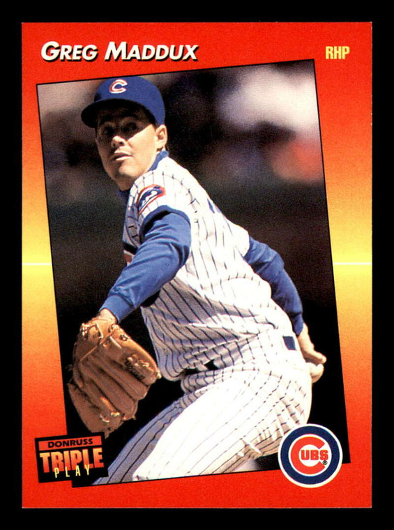 1992 Triple Play #19 Greg Maddux VG Chicago Cubs 