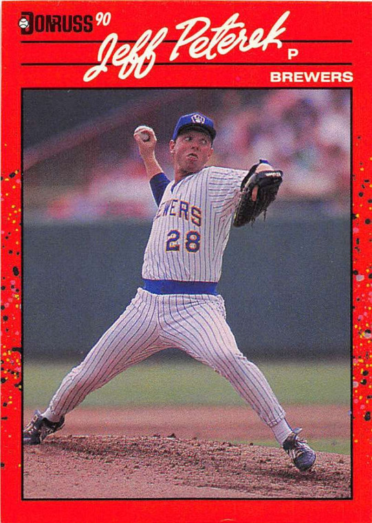 1990 Donruss #530 Jeff Peterek NM-MT RC Rookie Milwaukee Brewers 